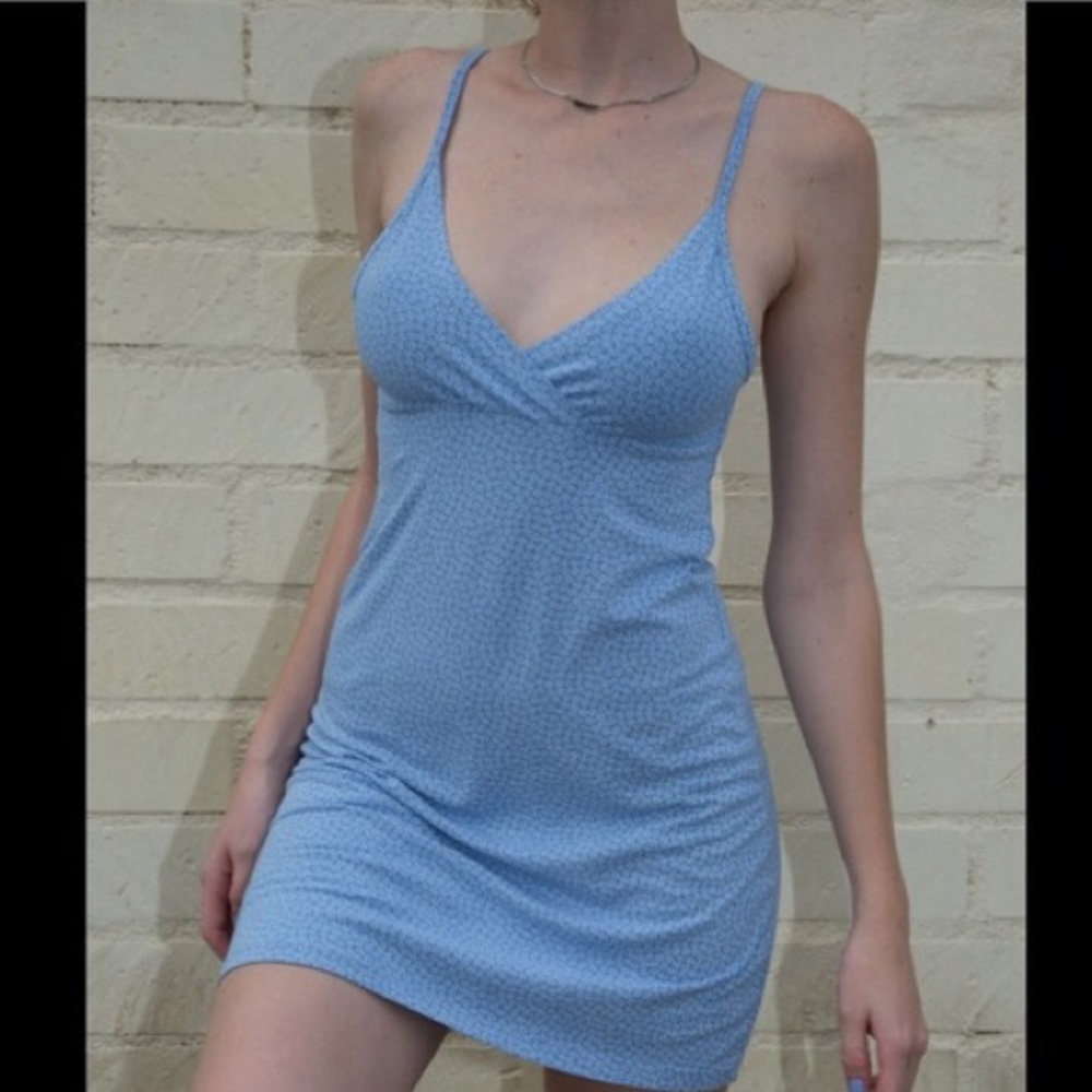 Brandy Melville blue floral dress